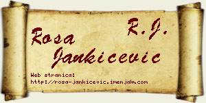 Rosa Jankićević vizit kartica